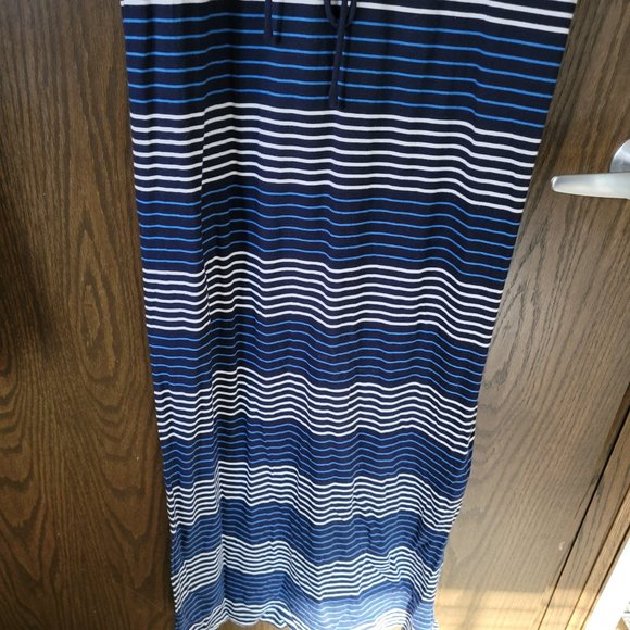 Gap Black and Blue Striped Maxi Dress Size Small - Picture 3 of 9